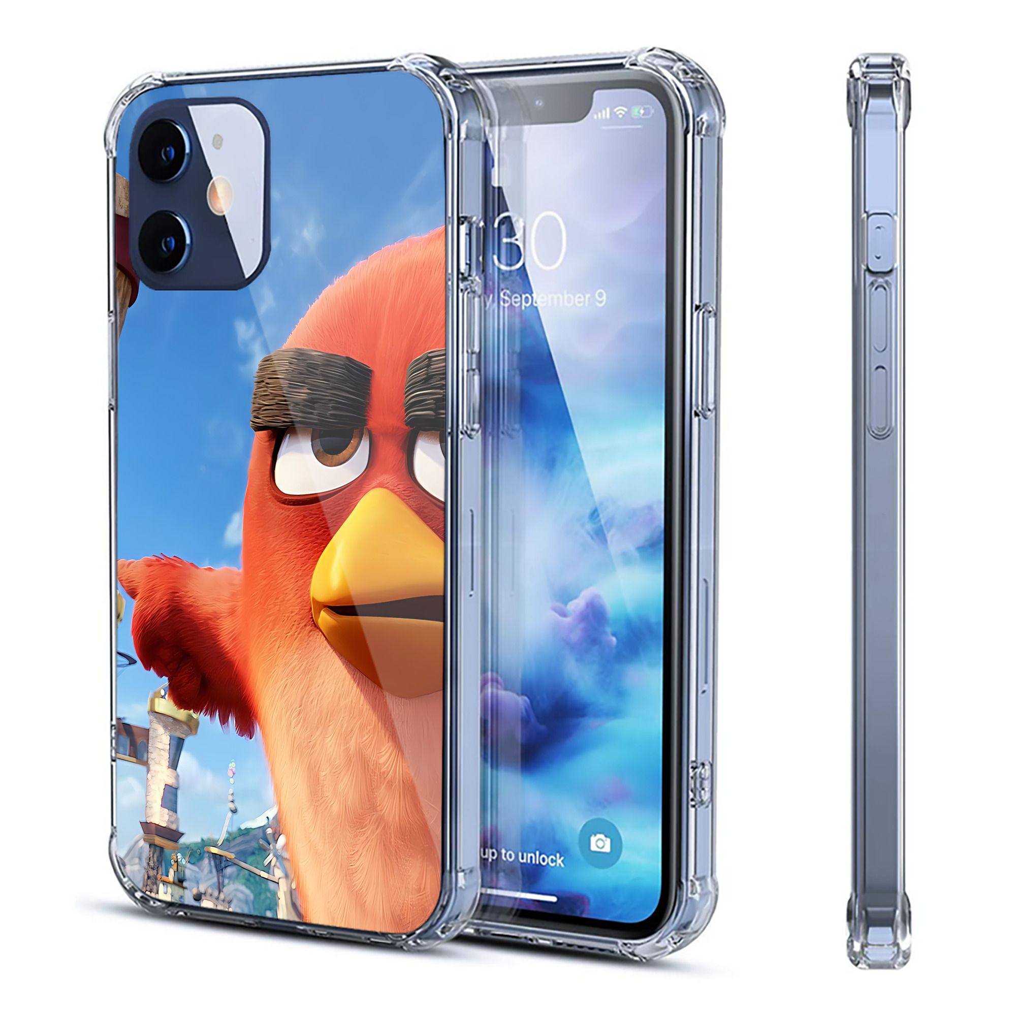 （画像用） Angry Birds アングリーバード 【iPhone 12シリーズ対応】透明スマホケース（クリアソフトケース）